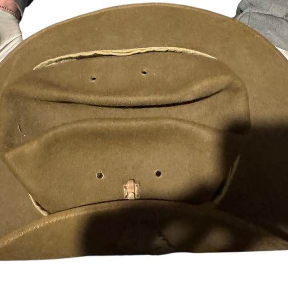 Original WWII Australian Army Bush Hat With Badge  Military Hat - Picture 2 of 5